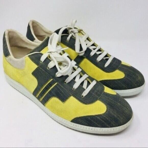 Tisza womans sneakers yellow gray suede 8.5 BoxD - Picture 8 of 8